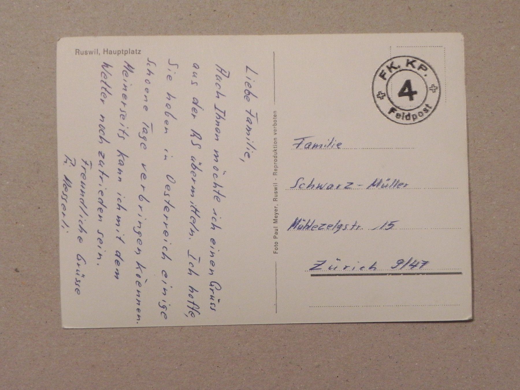 Cartes postales: Ansichtskarte Ruswil LU Luzernum 1965 – D'occasion à Siebnen par krimsie 1