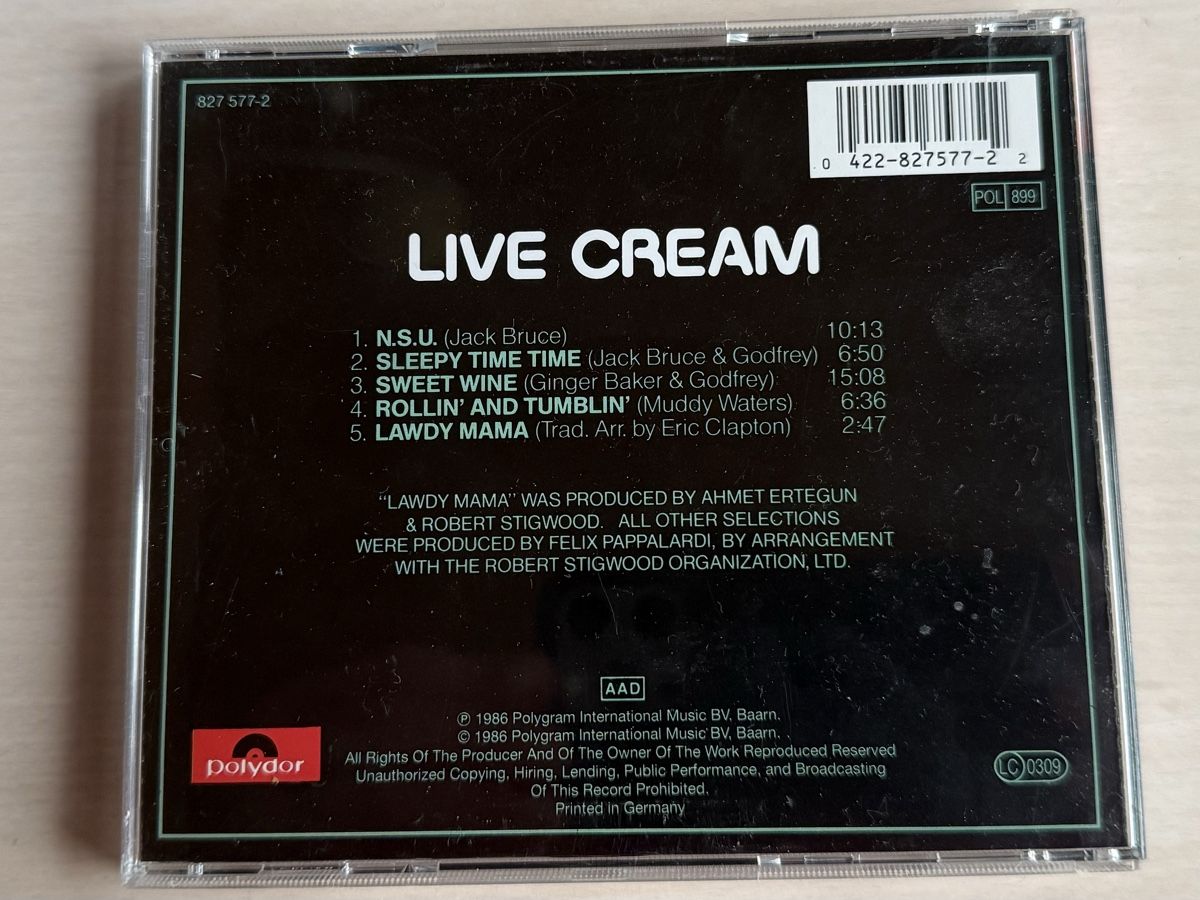 CDs: Cream - Live Cream CD – D'occasion à Oberried Brienz par Chyara 1