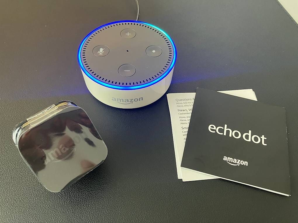 Amazon Lautsprecher: Amazon Echo Dot 1. Generation weiss mit Verpackung – Gebraucht aus Kriens von santamonica69 4