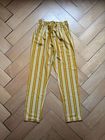 Hose senfgelb-weiss gestreift 34
