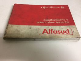 ALFA ROMEO ALFASUD CARATTERISTICHE E PRESCRIZIONI TECNICHE