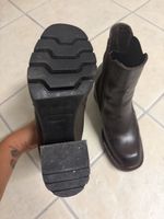 Damen Stiefeletten braun mit Blockabsatz Grösse 39