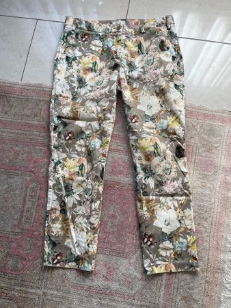 Brax Damen Hose, Blumemuster, Frühling/Sommer, Gr. 44