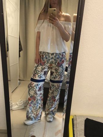Palazzo Sommerhose mit floralem Print Gr.36/38