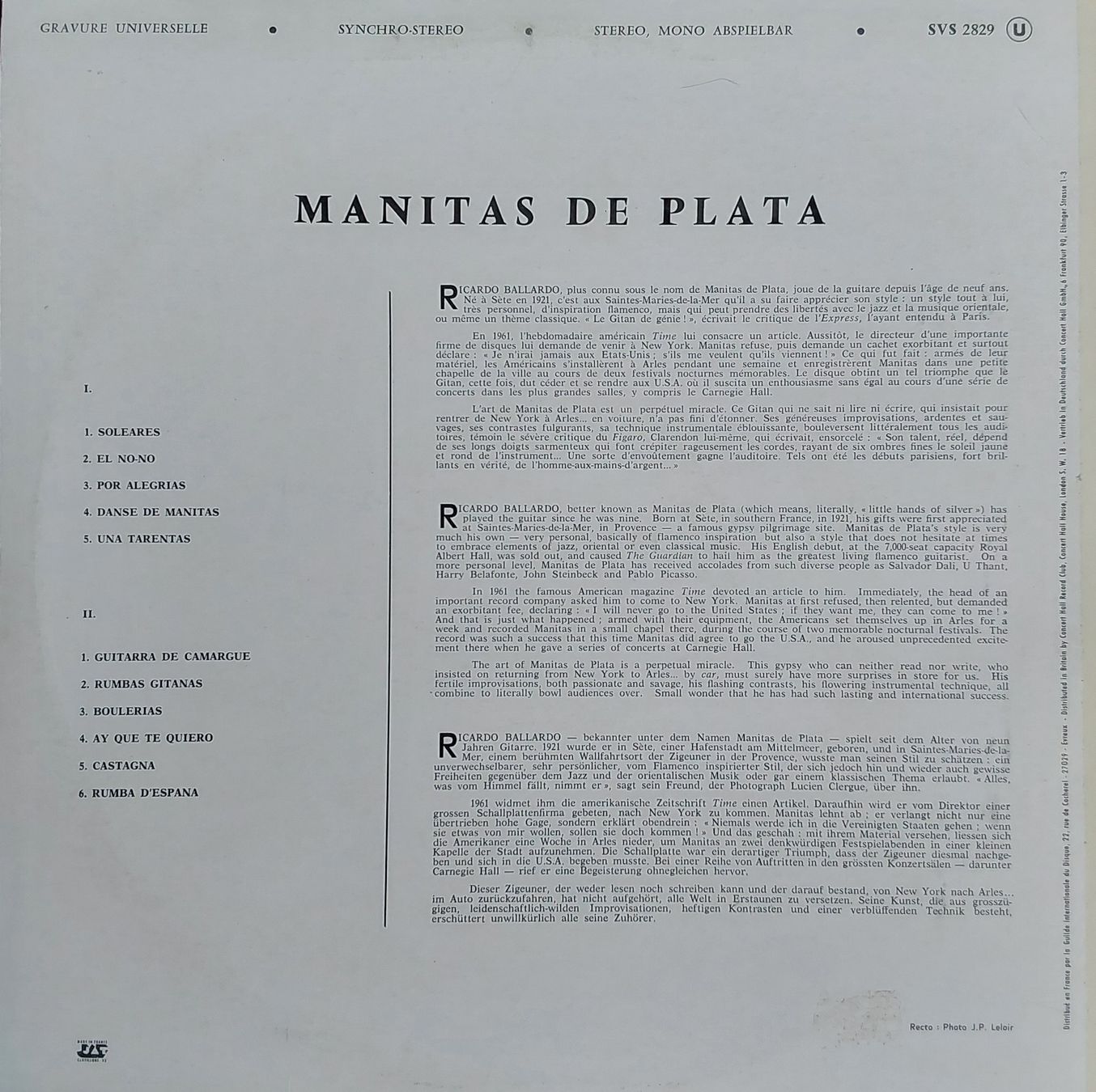 Schallplatten: LP Manitas De Plata (Flamenco) – Neu (gemäss Beschreibung) aus Villeret von Fil11 1