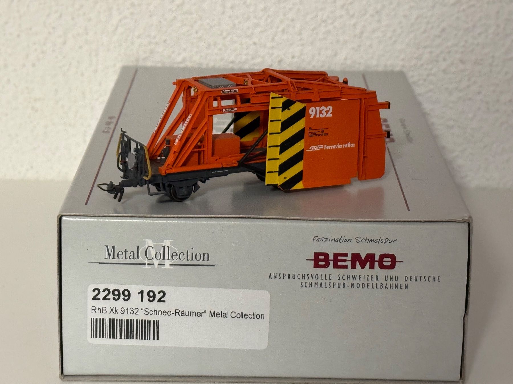 BEMO RhB Xk 9132 Schneeräumer Metall Collection, neu (Neu (gemäss