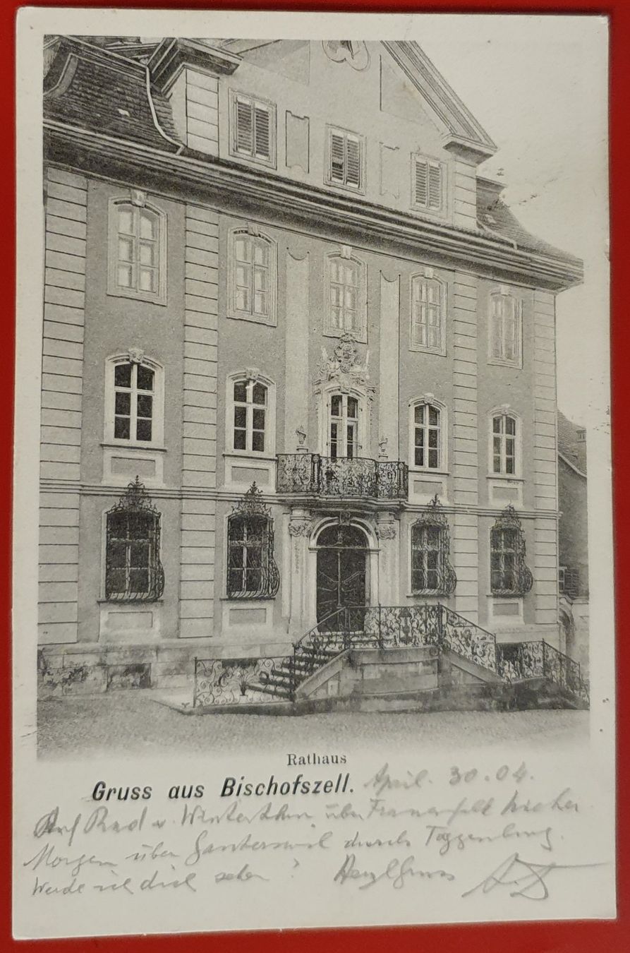 Cartoline postali: Bischofszell 1904 - Rathaus – Usato da Kreuzlingen venduto da Rschweiz1