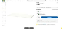 Tischplatte IKEA MITTZON Weiss 140x68 cm wie neu