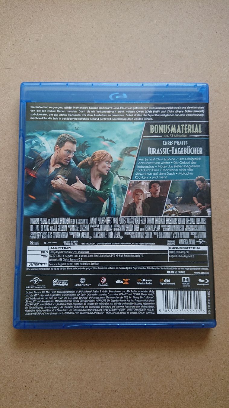 Tutti i DVDs: Jurassic World 2 Das Gefallene Königreich – Usato da Chur venduto da FreakofRarity 1