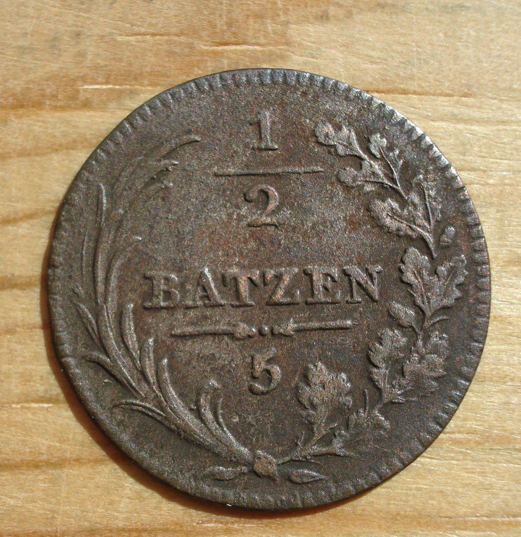Tutti le monete: (D3) Freiburg Halbbatzen 1811 – Usato da Erlach venduto da Net-Coins 1