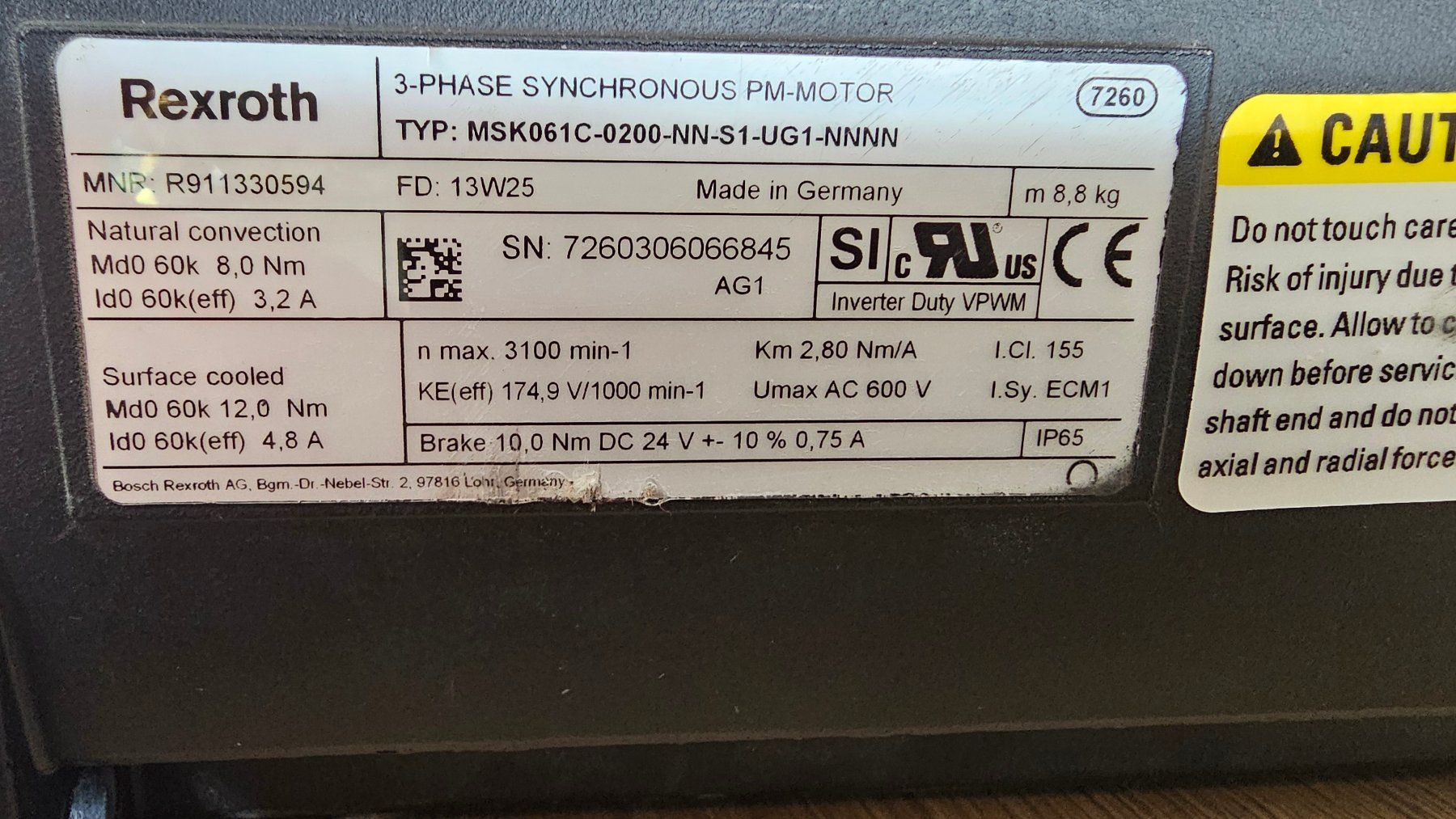 Bosch  Motori: Rexroth IndraDyn Servomotor – Usato da Boniswil venduto da LakeSide_Boniswil 3