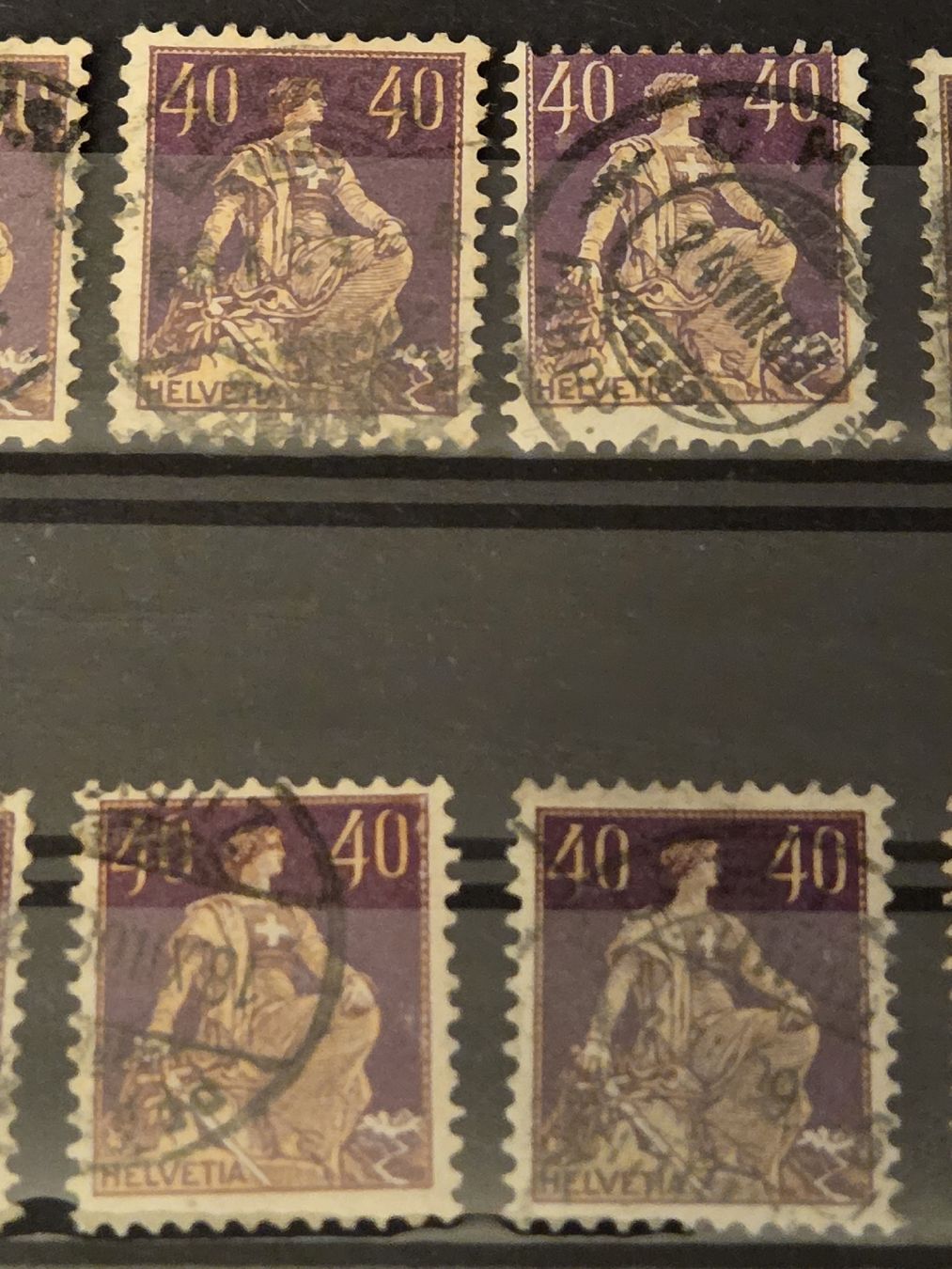 Alle Briefmarken: 10mal SBK 107 Kat.1200.- – Gebraucht aus Wangen von Abartix 2