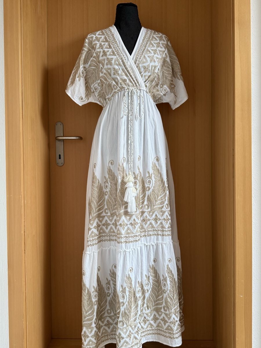 Kleider: Boho Maxikleid aus Viskose / Leinen – Neu (gemäss Beschreibung) aus Sigriswil von ck56