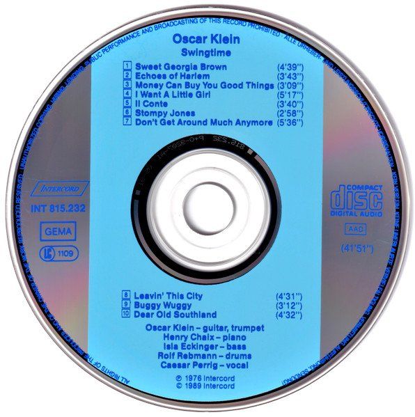 CD: Oscar Klein SWINGTIME Henry Chaix Isla Eckinger Jazz CD – Usato da Kandergrund venduto da Sososo 2