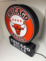 Lightbox lampe led Blanc et RGB Chicago Bulls Personalizable