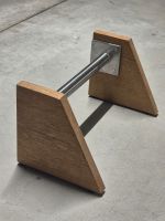 Fussstütze/Fussablage (aus CNS Edelstahl & Eiche Massivholz)