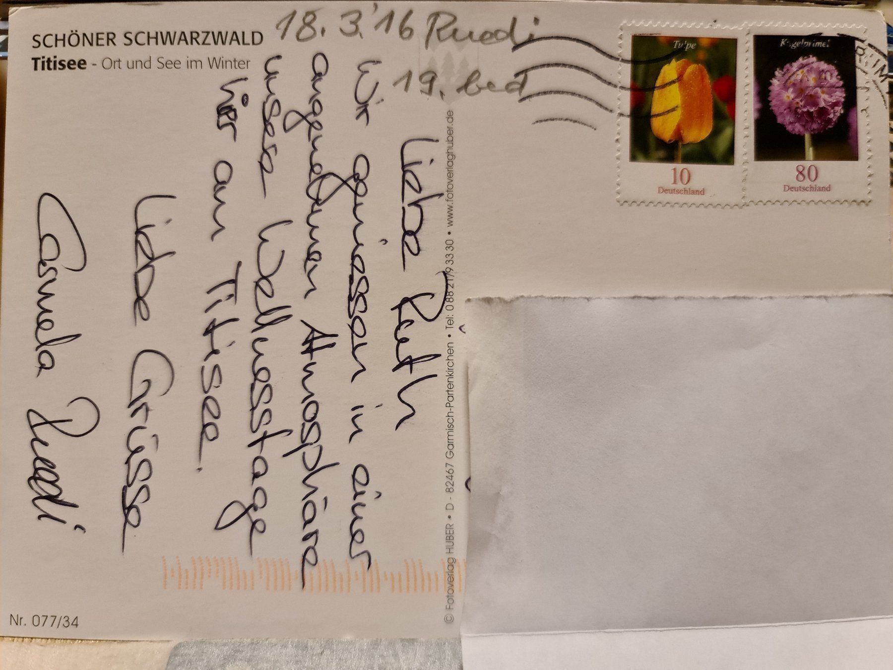 Cartoline postali: Ansichtskarte Titisee Schwarzwald – Usato da Dintikon venduto da Vexi 1