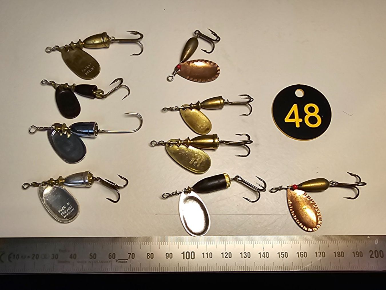 Esche: Köder Löffeli Spinner Set a 9 Spinner diverse Marken Gr.1+2 – Usato da Abtwil SG venduto da Fischerei_Artikel 1