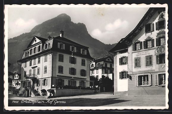 Cartoline postali: AK Gersau, Erholungsheim Hof Gersau – Usato da Berlin venduto da bartko-reher