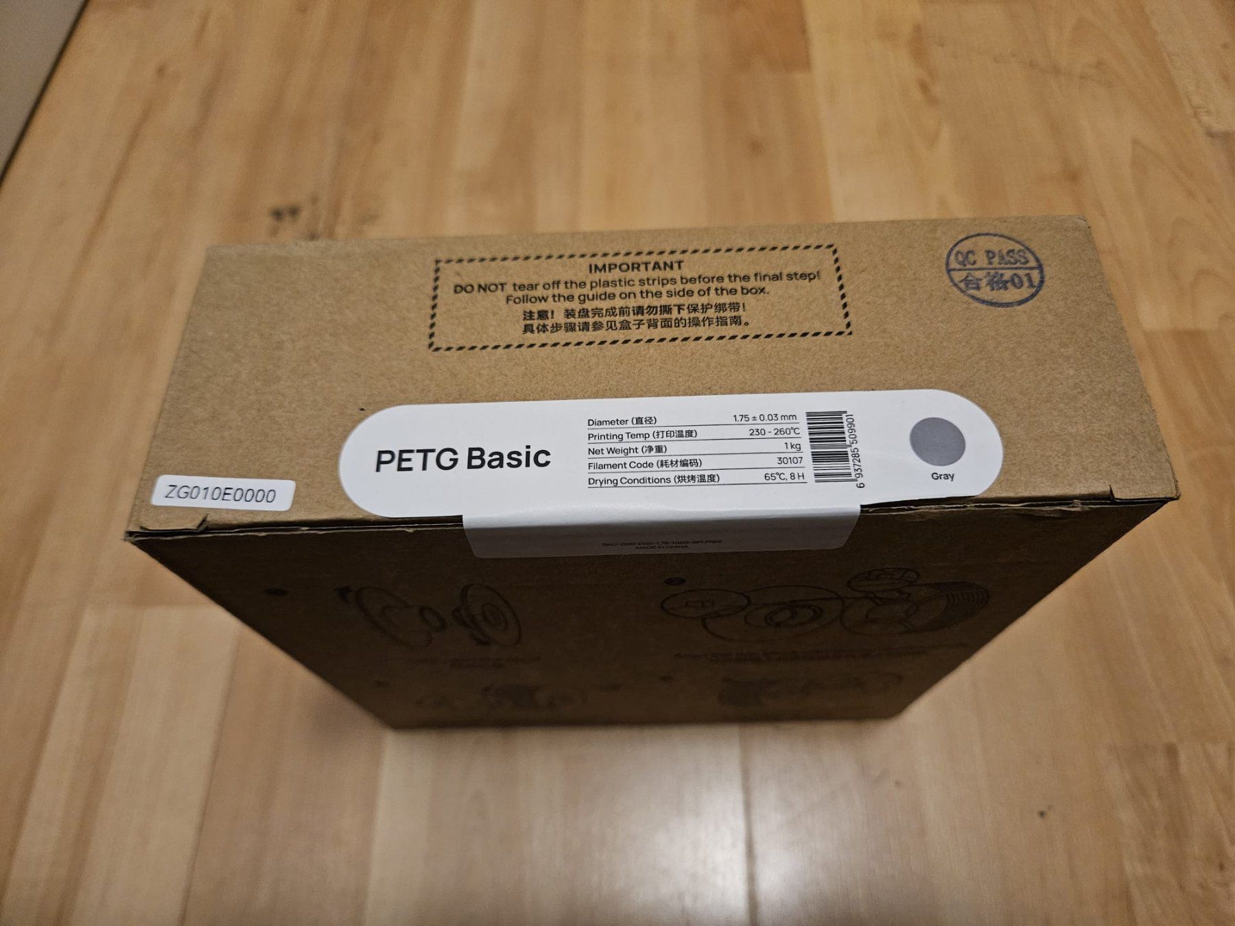 Bambu Lab Filamento: Bambu Lab PTEG Basic Gray (1 kg Refill) – Usato da Winterthur venduto da Moineau_Mechanics 1