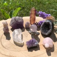 ✲ Lila Set Kristall Sammlung ✲ 349g/Lot 9 Stk Amethyst