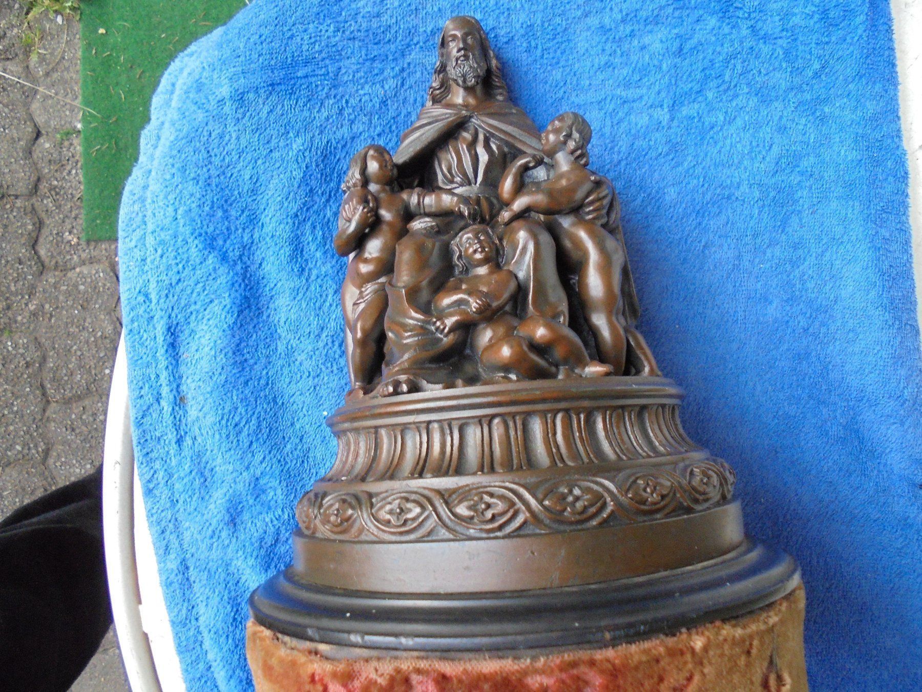 Skulpturen & Statuen: Antike, grosse Heiligenfigurengruppe, ca. 1900 – Gebraucht aus Camorino von Hunpete 6