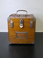 Antike Archiv-Holzkiste inkl. Schlüssel & Register