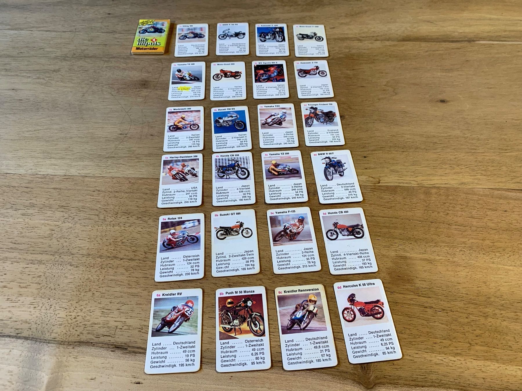 Giochi: Quartett - Die Liliputs - Motorräder – Usato da Pontresina venduto da il-bain 1