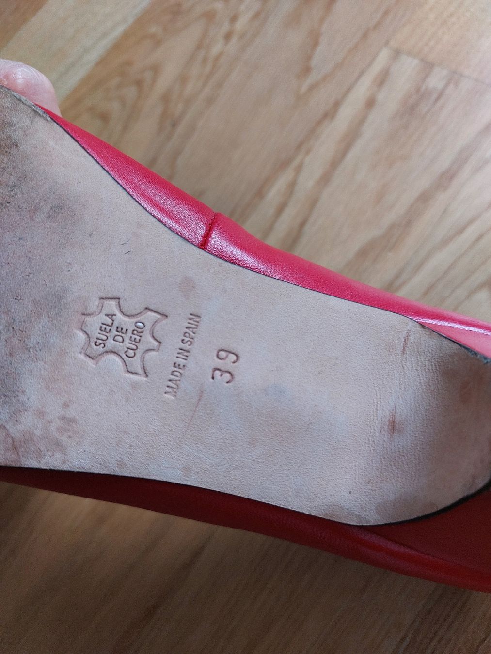Scarpe da donna: Rote Pumps von Vintage, Grösse 39, Leder – Usato da Bern venduto da titaniumsnow 2