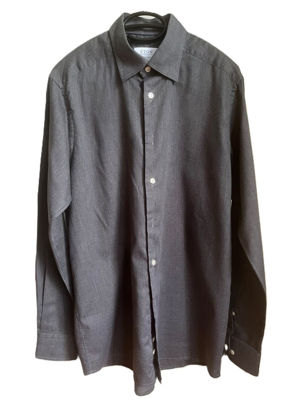 Camicie: Eton Herren Hemd, dunkelgrau, Gr. 40 – Usato da Bern venduto da Danijar01 1
