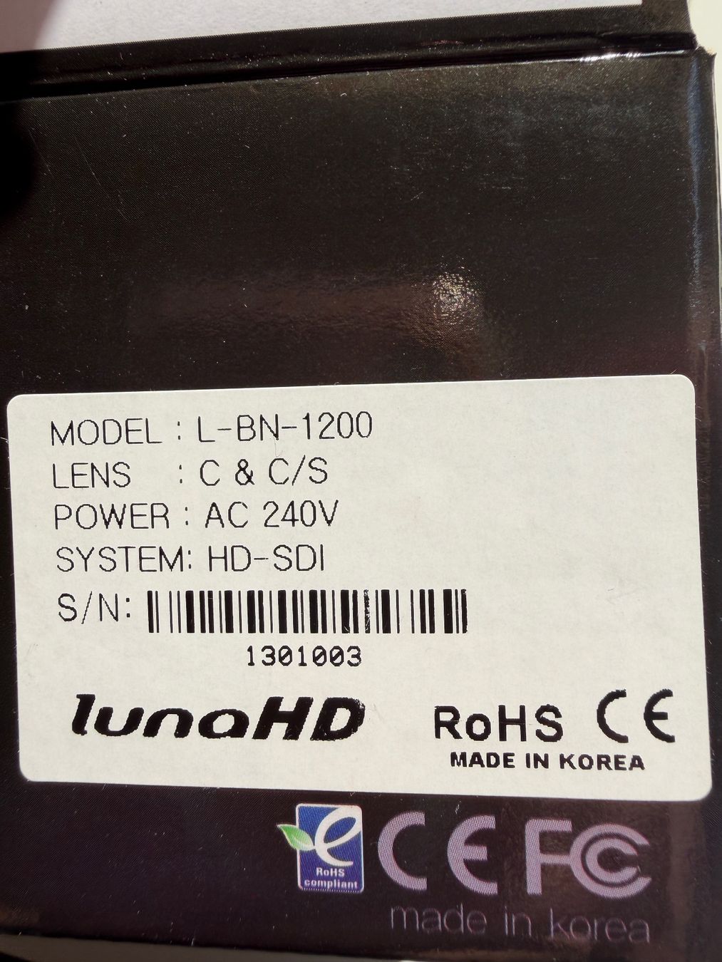 Fotocamera: lunaHD High Resolution Box Camera L-BN-1200 – Usato da Flüh venduto da Eidechs 4