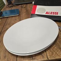 2 x ALESSI TOYO ITO 2006 oval serving plate, 36 cm / 14"