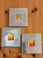 Lot de 3 petits tableaux  /3er-Set kleiner Bilder