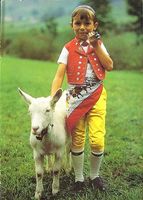 APPENZELLER Sennenbueb mit Pfeife, Ziege