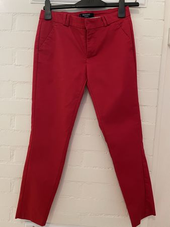 Rote Damen Stoffhose, Damen, Gr. 34
