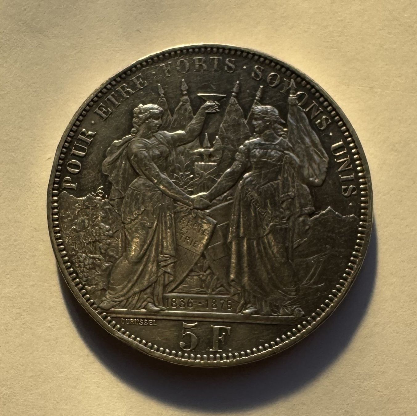 Tutti le monete: 1876 5 Franken Lausanne Silber – Usato da Kirchberg SG venduto da Helveticus00 1