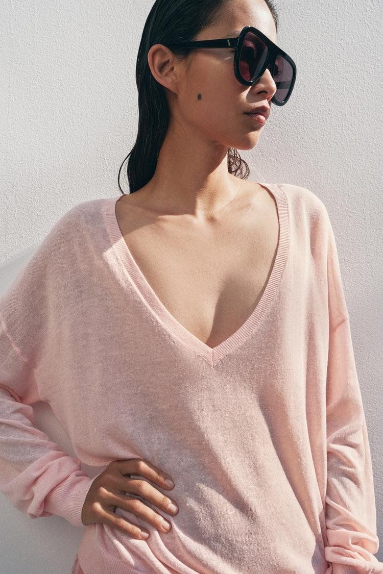 Zara Maglioni & Felpe: ZARA Feinstrickpullover V-Ausschnitt Pullover Gr.38-40 Neu – Nuovo e nell'imballaggio originale da Rotkreuz venduto da ILURENA 2