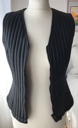 Vintage Gilet / Kurzarm-Jäckchen, Damen, Grösse M 38 schwarz