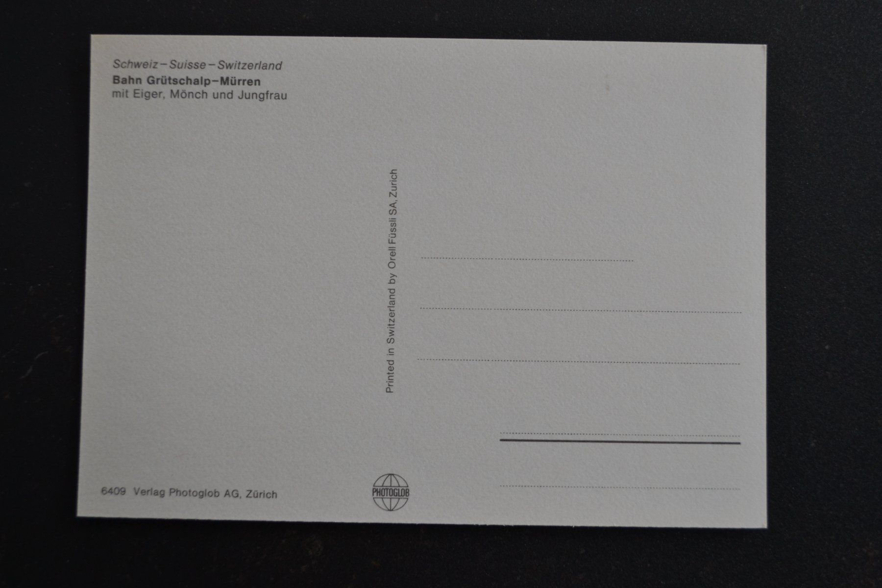 Cartoline postali: AK Bahn Grütschalp - Mürren mit Eiger Mönch Jungfrau – Usato da Beinwil am See venduto da kajak55 1