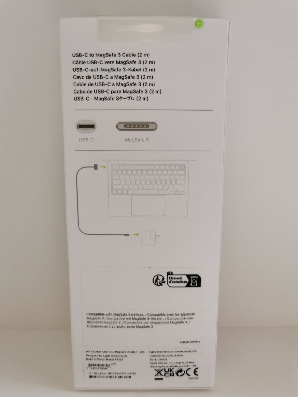 Apple Kabel: Apple USB-C to Magsafe 3 Cable (2m) – Gebraucht aus Schlieren von  1