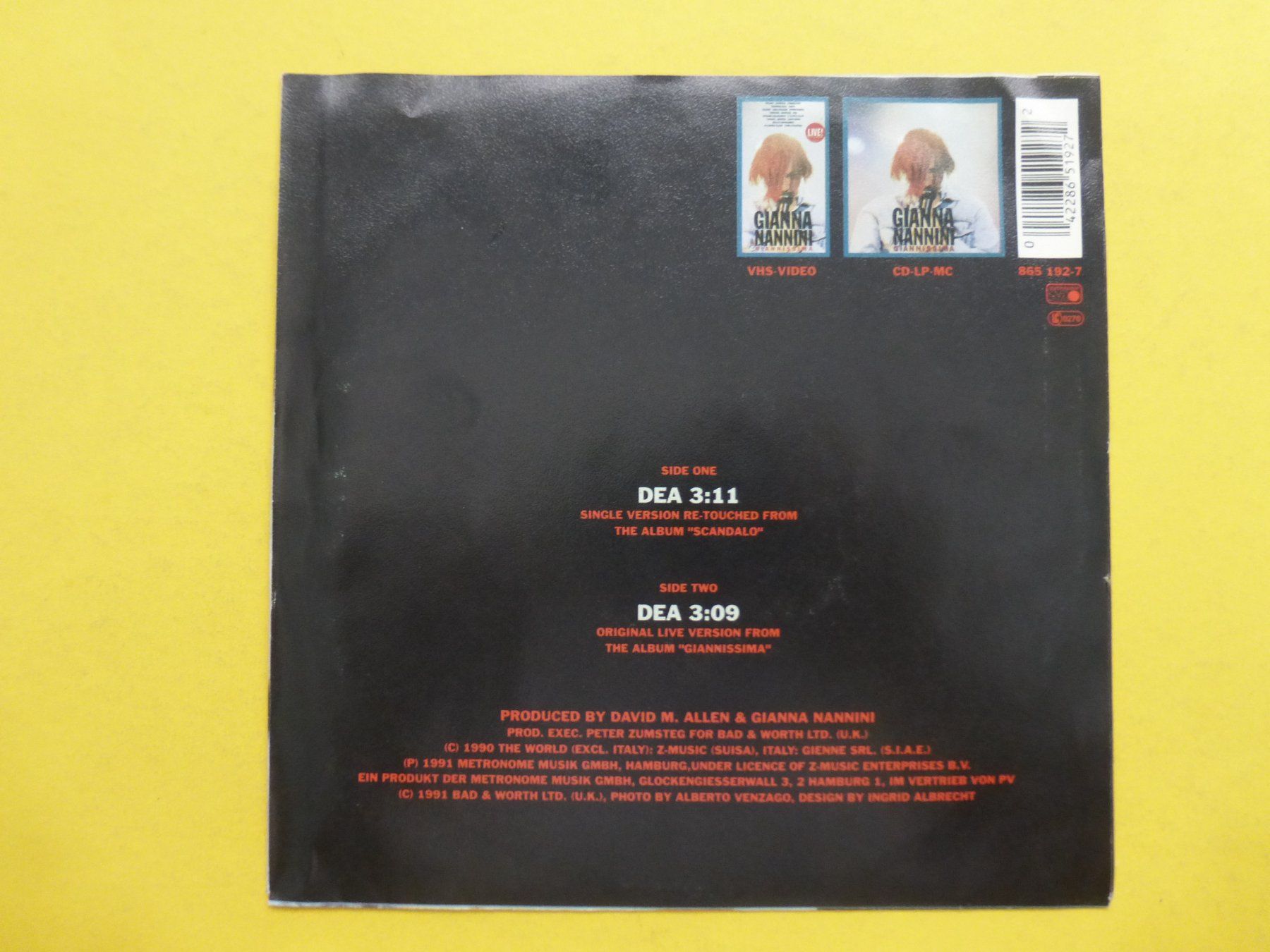 Schallplatten: Gianna Nannini – Dea – Gebraucht aus Zürich von Swiss57 1