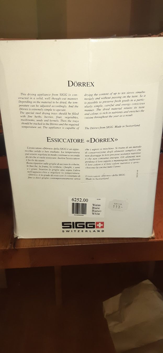 Sigg Elettrodomestici da cucina: Sigg DÖRREX – Usato da Effretikon venduto da keutom66 6