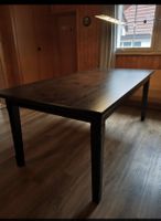 Esstisch, dunkles Holz, 190x93cm, inkl. 6 Stühle, gebraucht.
