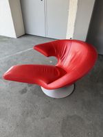 Leolux Parabolica Sessel aus rotem Rindsleder