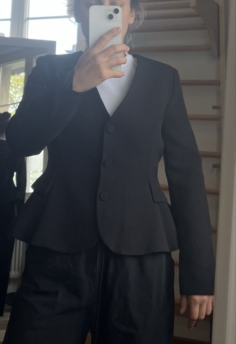 Giacche: Vintage Blazer schwarz Wolle Seide S elegant – Nuovo (secondo la descrizione) da Zuchwil venduto da MLV92 1
