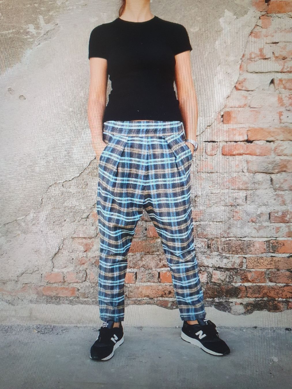 Pantaloni: Karierte Hose Pumphose Haremshose Gr. 36 Wolle – Nuovo (secondo la descrizione) da Stein am Rhein venduto da fusselmaus