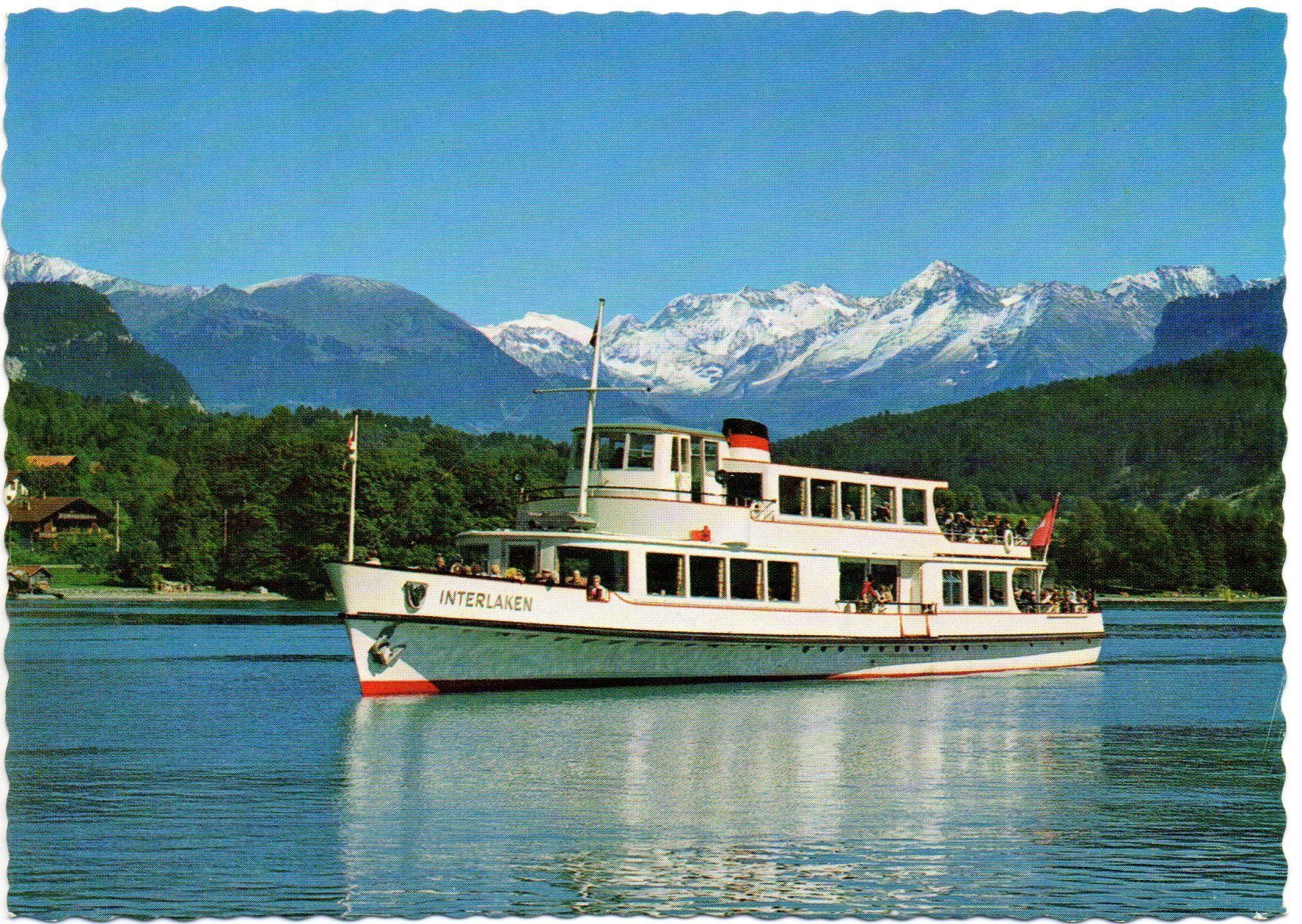 Ansichtskarten: BRIENZERSEE Dampfschiff MS Interlaken – Gebraucht aus Jona von philajona
