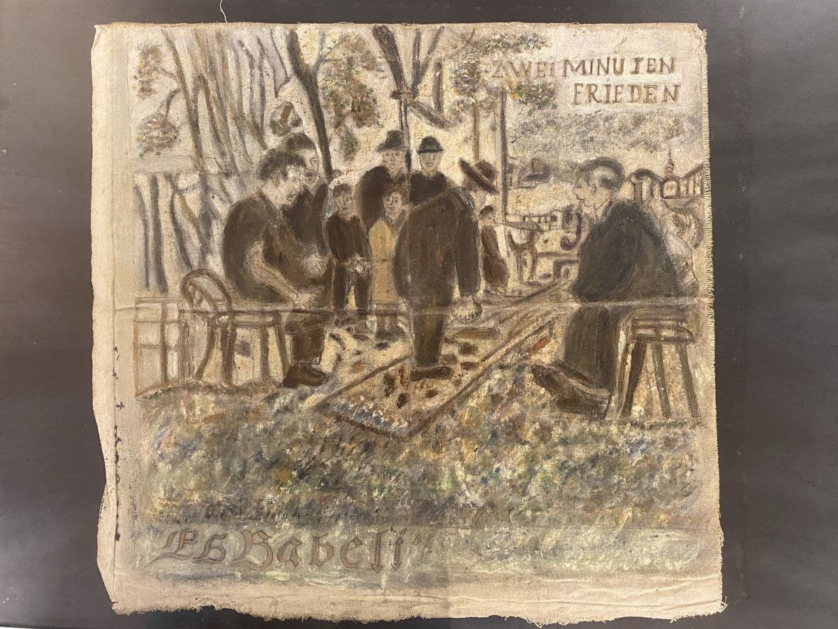 Dipinti: JAKOB GREUTER CH   ART BRUT 1920 ca. – Usato da St. Gallen venduto da Goldband 8