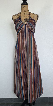 Sommerliches Maxikleid, Grösse L, gestreiftes Design!