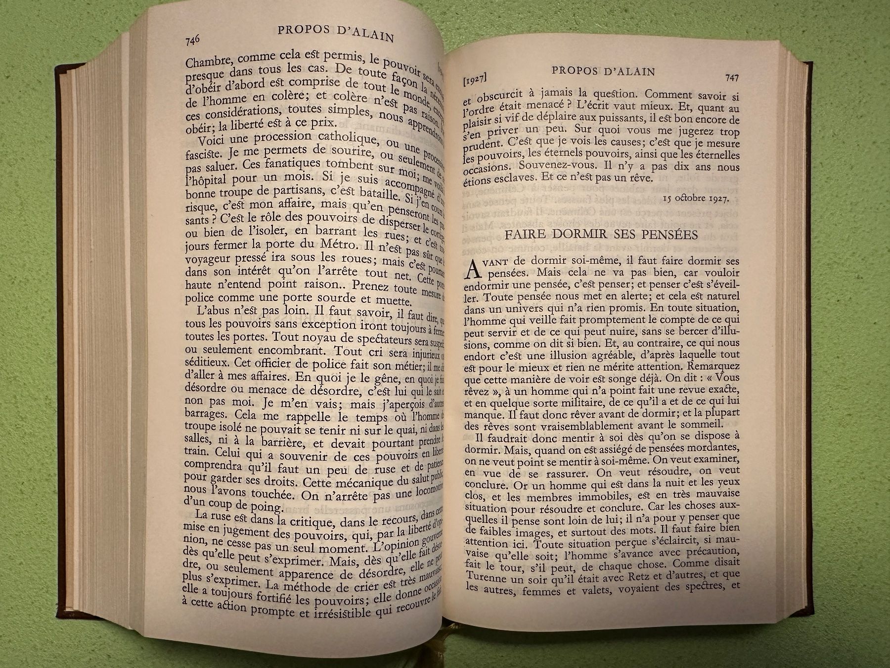 Libri: Alain: Propos. – Usato da Zürich venduto da allp 5